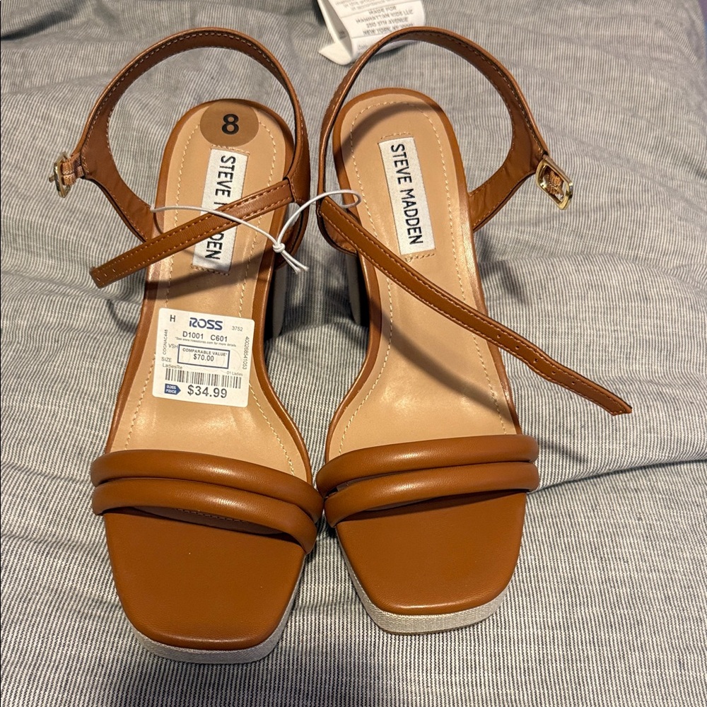 NWT Steve Madden Women's Brown Heeled Sandals